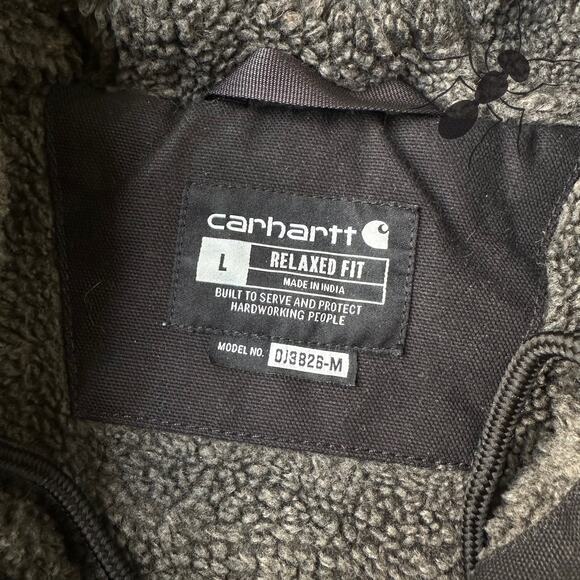 Vintage Y2K Carhartt black Sherpa lined work wear jacket - Picture 9 of 9